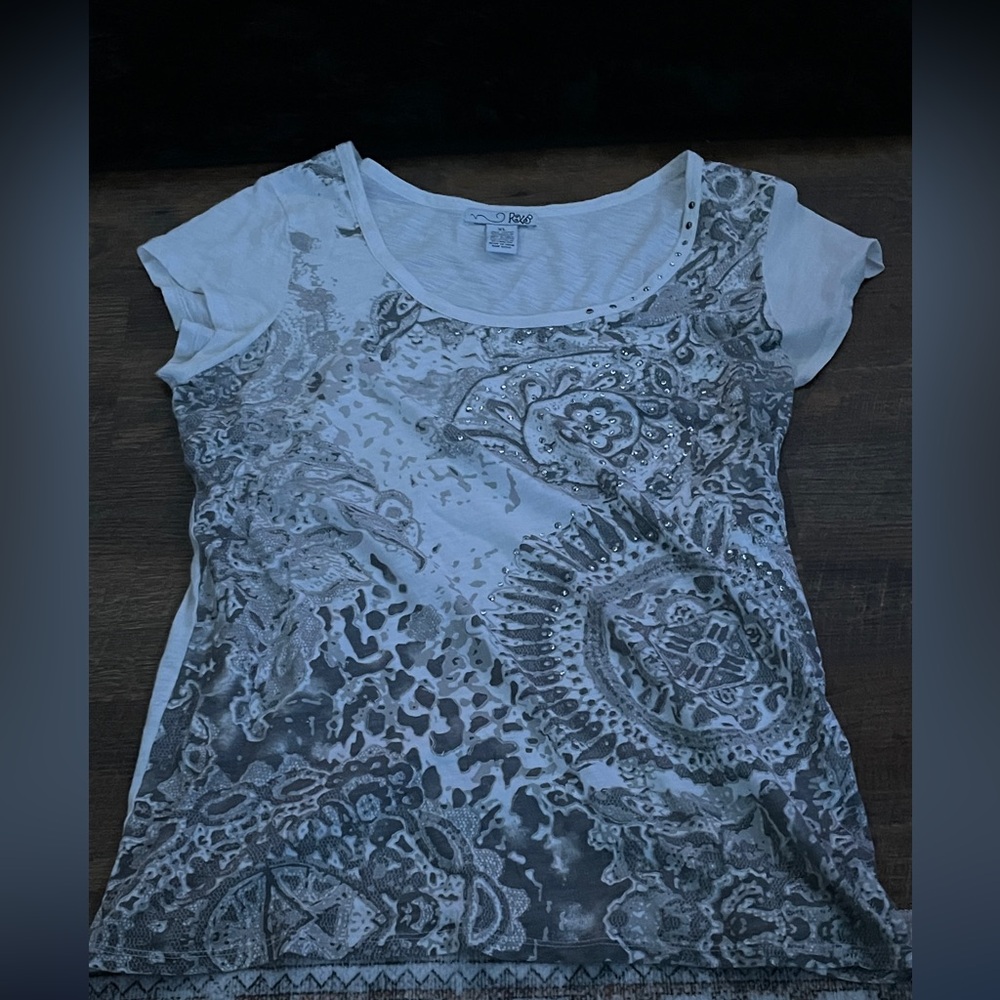 RxB V Neck Shirt with embellishment - XL